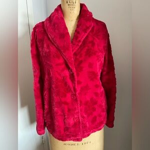 Red Velour Bed Jacket